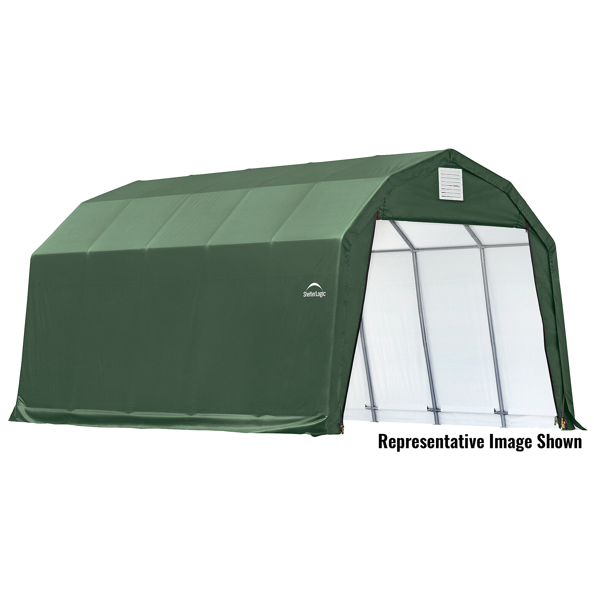ShelterLogic ShelterCoat Garage - 12ft. x 24ft., Powder-Coated Steel Frame, UV-Treated Polyethylene Cover, Model# 90154